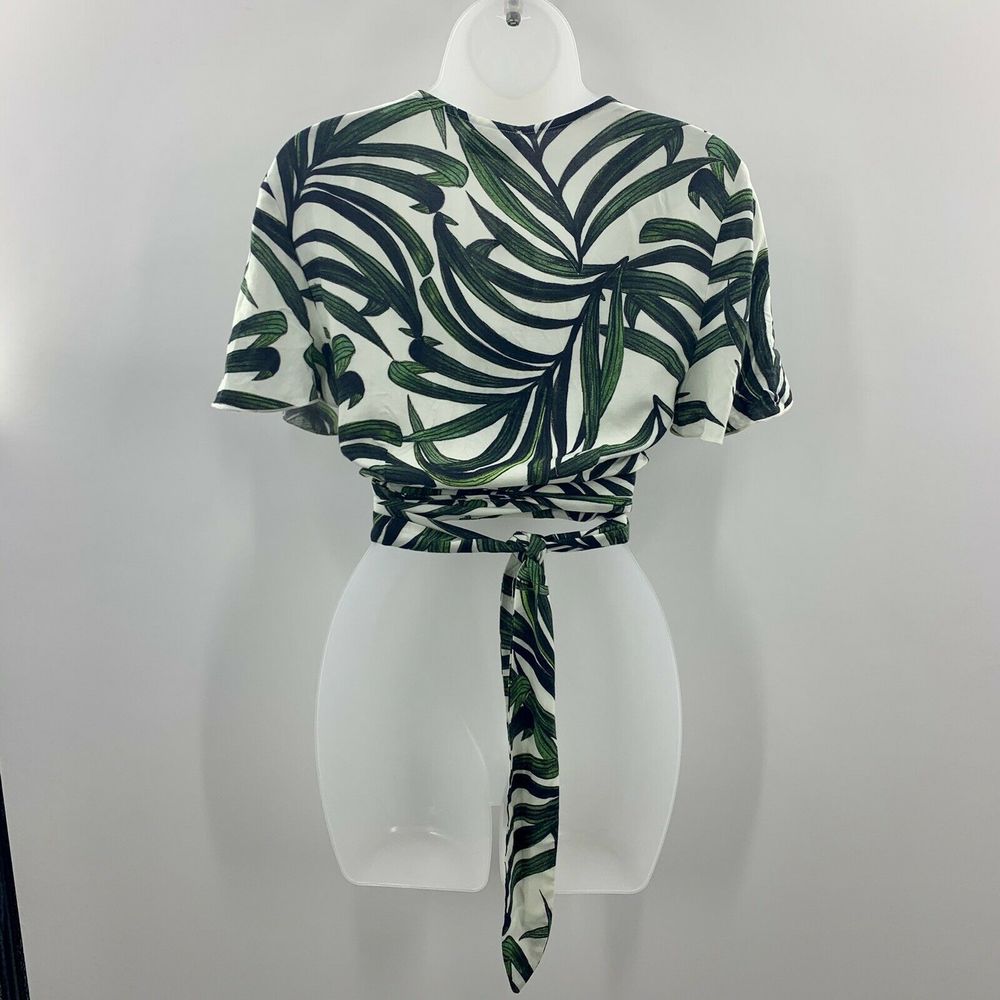 Show Me Your MuMu Palm Leaves Tied Crop Top Size M - Picture 6 of 12